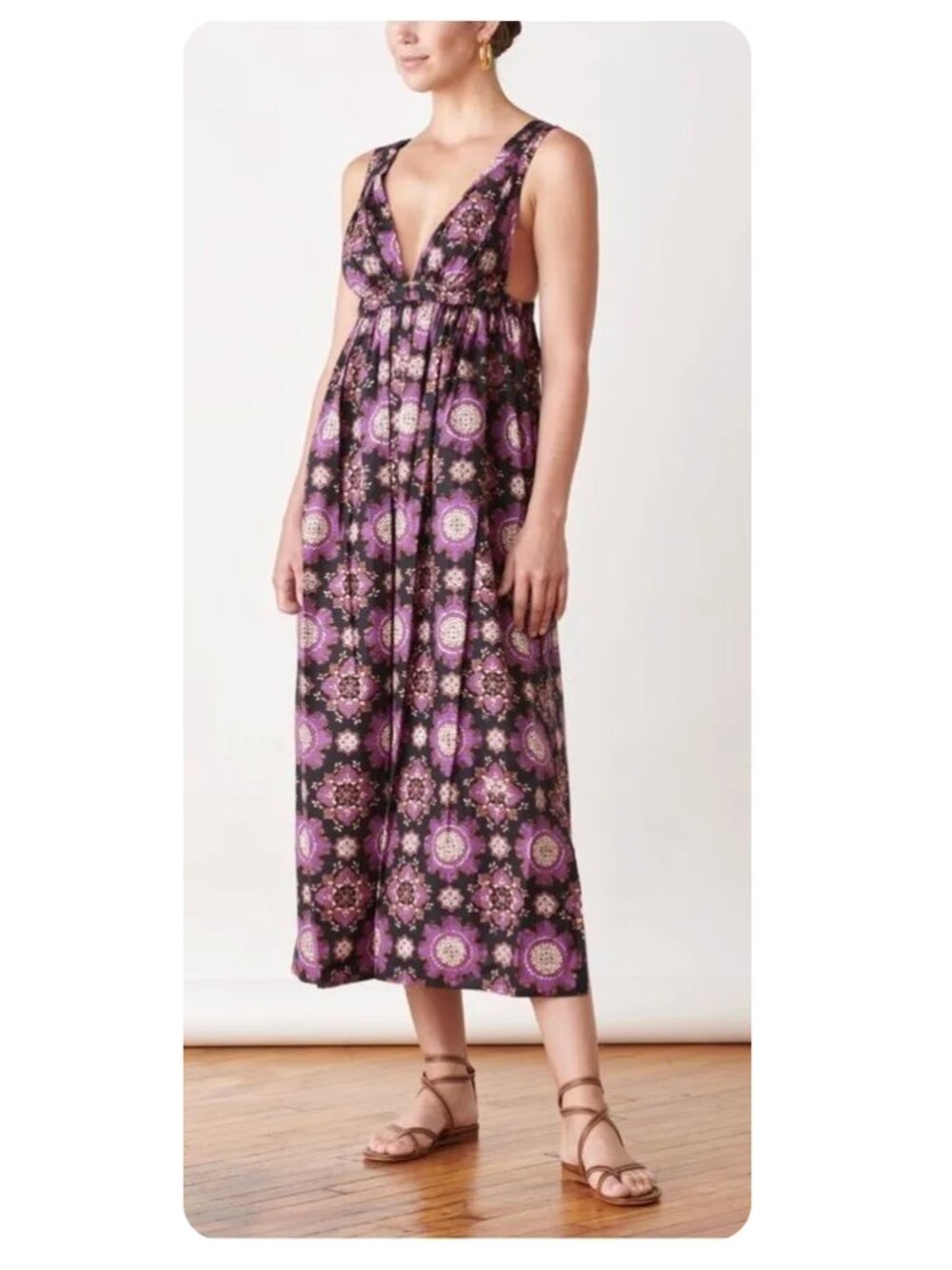 Rachel Comey Camisiam V-Neck Cotton Maxi Dress